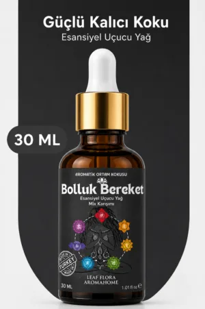 Aroma Terapi Türkiye Bolluk Bereket Aromatik Koku Yağı 30 ml Cam Çubuklu Şişe