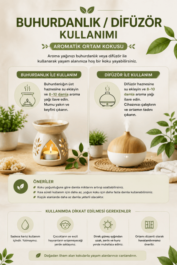 Aromatik ortam kokusu genel kullanım alanları