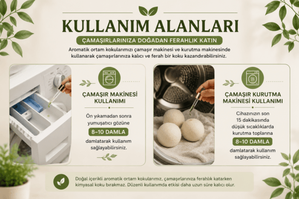Esansiyel Yağ Çamaşır ve Çamaşır Kurutma Makinesi Kullanımı