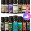 Favori Set 14 x 10 ML Sakura Amber Lavanta Yasemin Sedir Ağacı Vanilya Şakayık Okaliptüs Pudra Nane Nefes Açıcı Mentol Sandal Ağacı Damla Sakızı esansiyel uçucu yağ seti