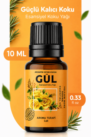 Aroma Terapi Türkiye Sarı Gül Aromatik Ortam Kokusu 10 ml