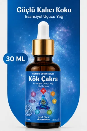 Aroma Terapi Türkiye Kök Çakra Aromatik Koku Yağı 30 ml Cam Çubuklu Şişe