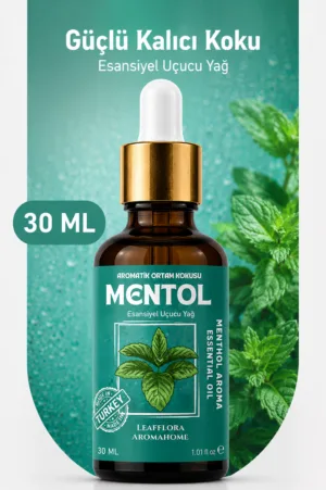 Aroma Terapi Türkiye Mentol Aromatik Koku Yağı 30 ml Cam Çubuklu Şişe
