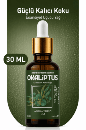 Aroma Terapi Türkiye Okaliptüs Aromatik Koku Yağı 30 ml Cam Çubuklu Şişe