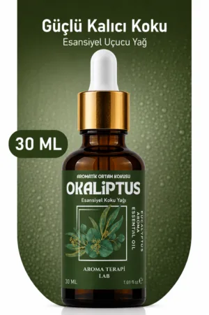 Aroma Terapi Türkiye Okaliptüs Aromatik Koku Yağı 30 ml Cam Çubuklu Şişe
