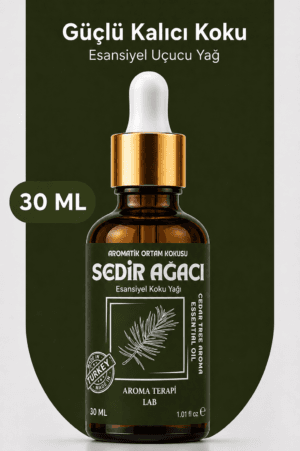 Aroma Terapi Türkiye Sedir Ağacı Aromatik Koku Yağı 30 ml Cam Çubuklu Şişe