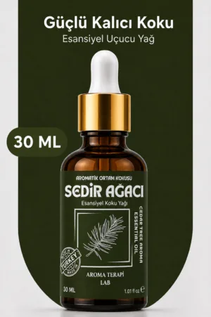 Aroma Terapi Türkiye Sedir Ağacı Aromatik Koku Yağı 30 ml Cam Çubuklu Şişe