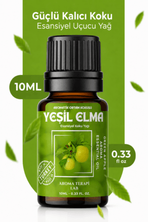 Aroma Terapi Türkiye Yeşil Elma Aromatik Ortam Kokusu 10 ml