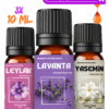 Bahar Seti Leylak Lavanta Yasemin 3 adet x 10 ML esansiyel uçucu yağ seti